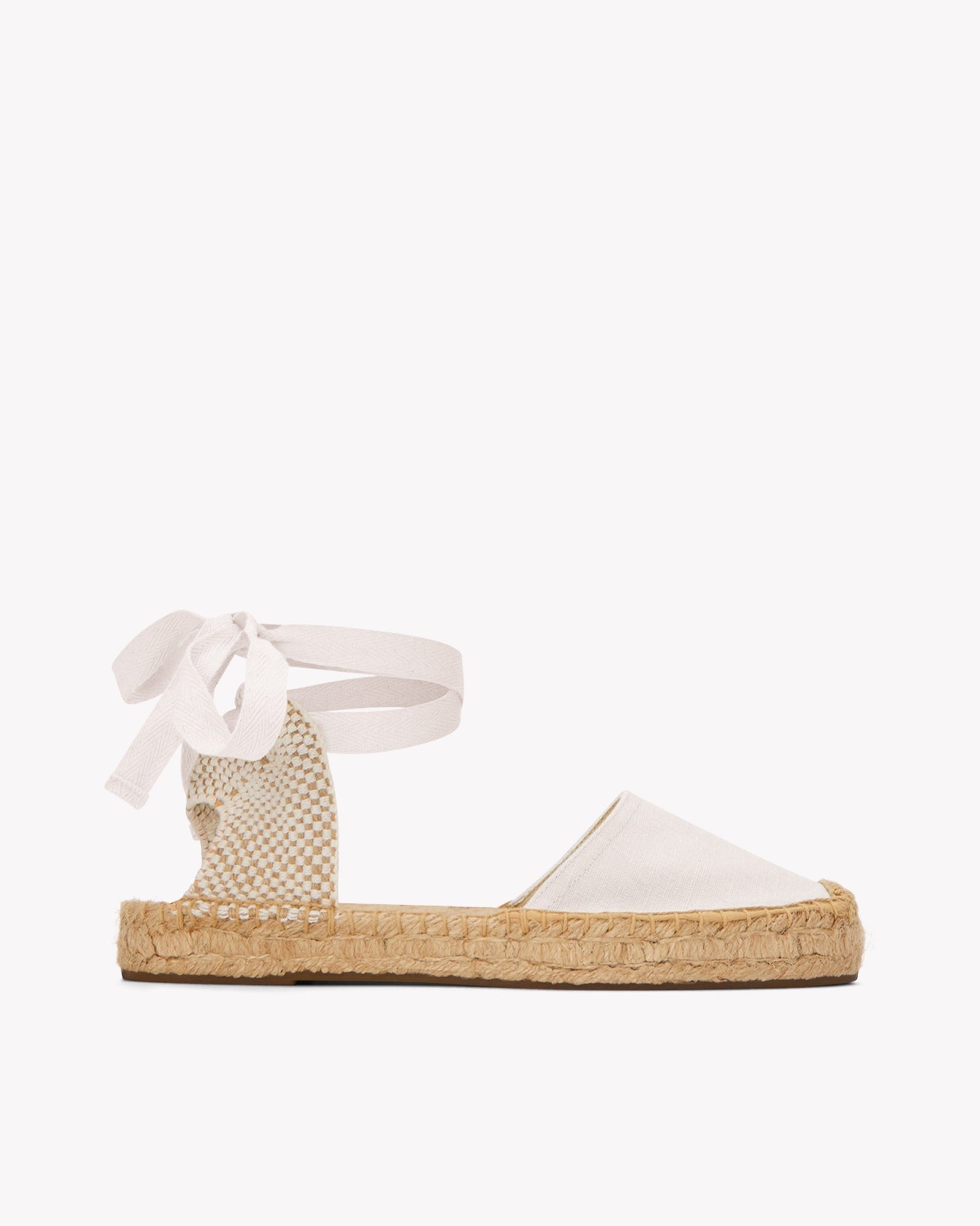 WomensEspadrillesThe Lauren Lace UpLinen ColorsOasis White
