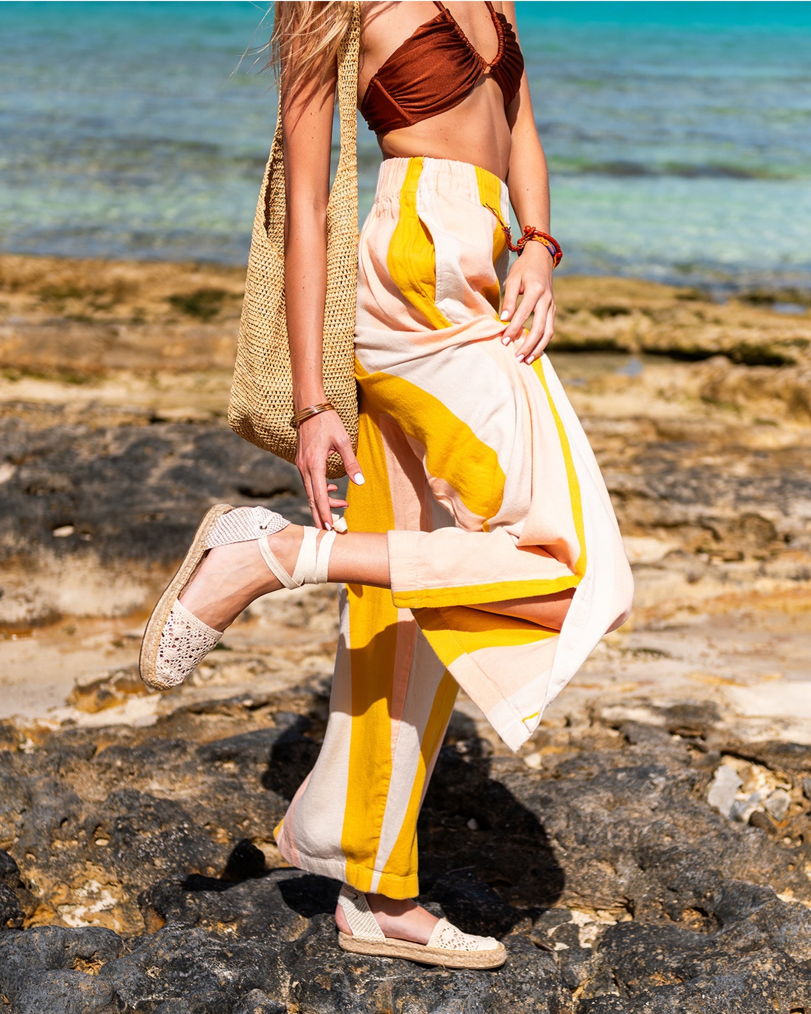 WomensEspadrillesThe Lauren Lace UpCrochetLa Concha Ivory