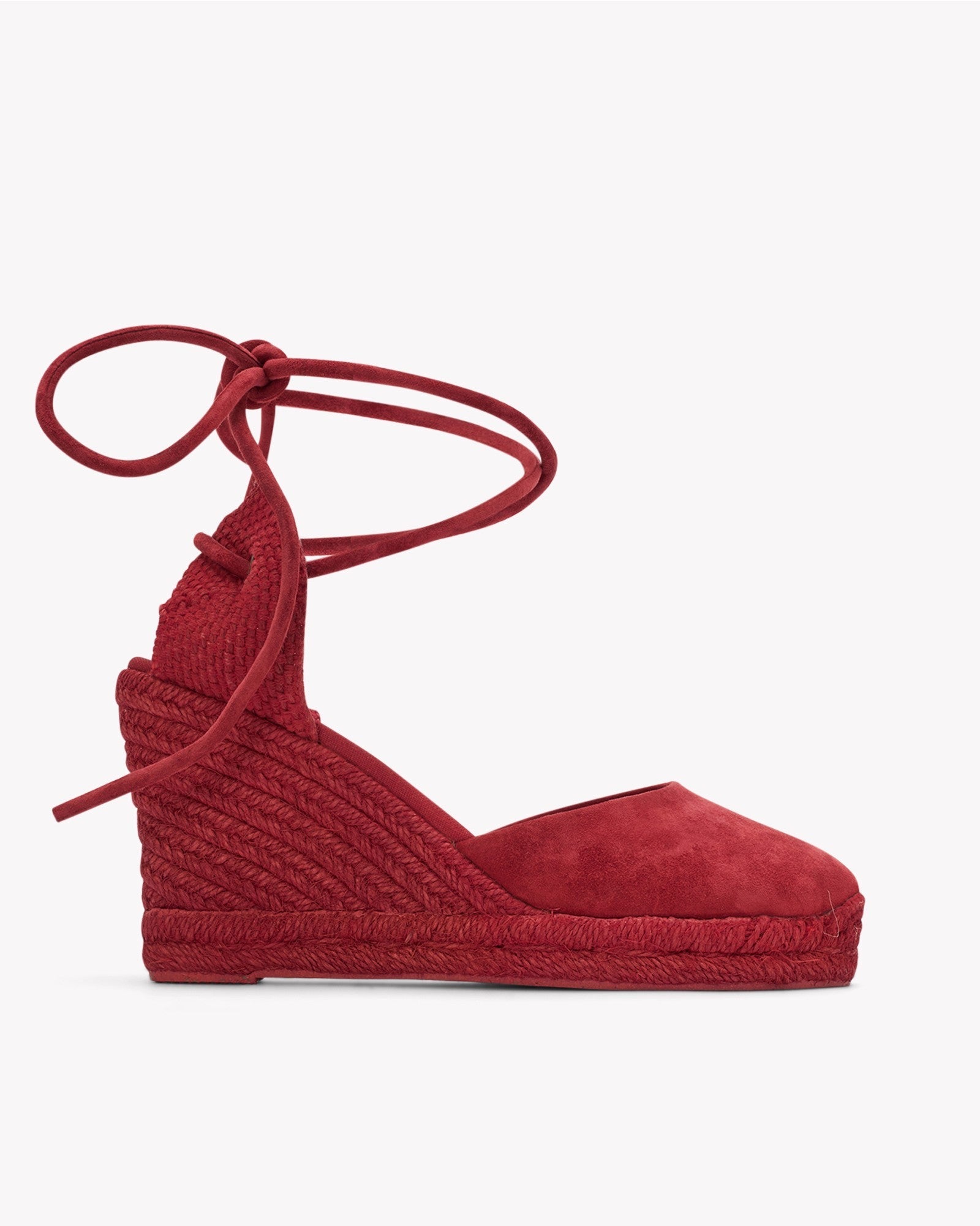 WomensEspadrillesThe Marseille WedgeLeather ColorsArcilla Red  Tonal