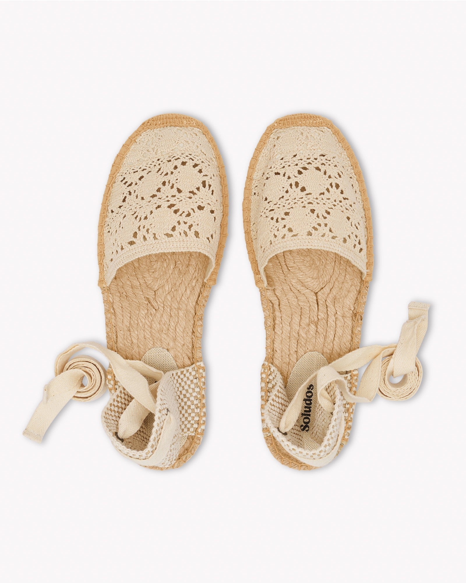 WomensEspadrillesThe Lauren Lace UpCrochetLa Concha Ivory