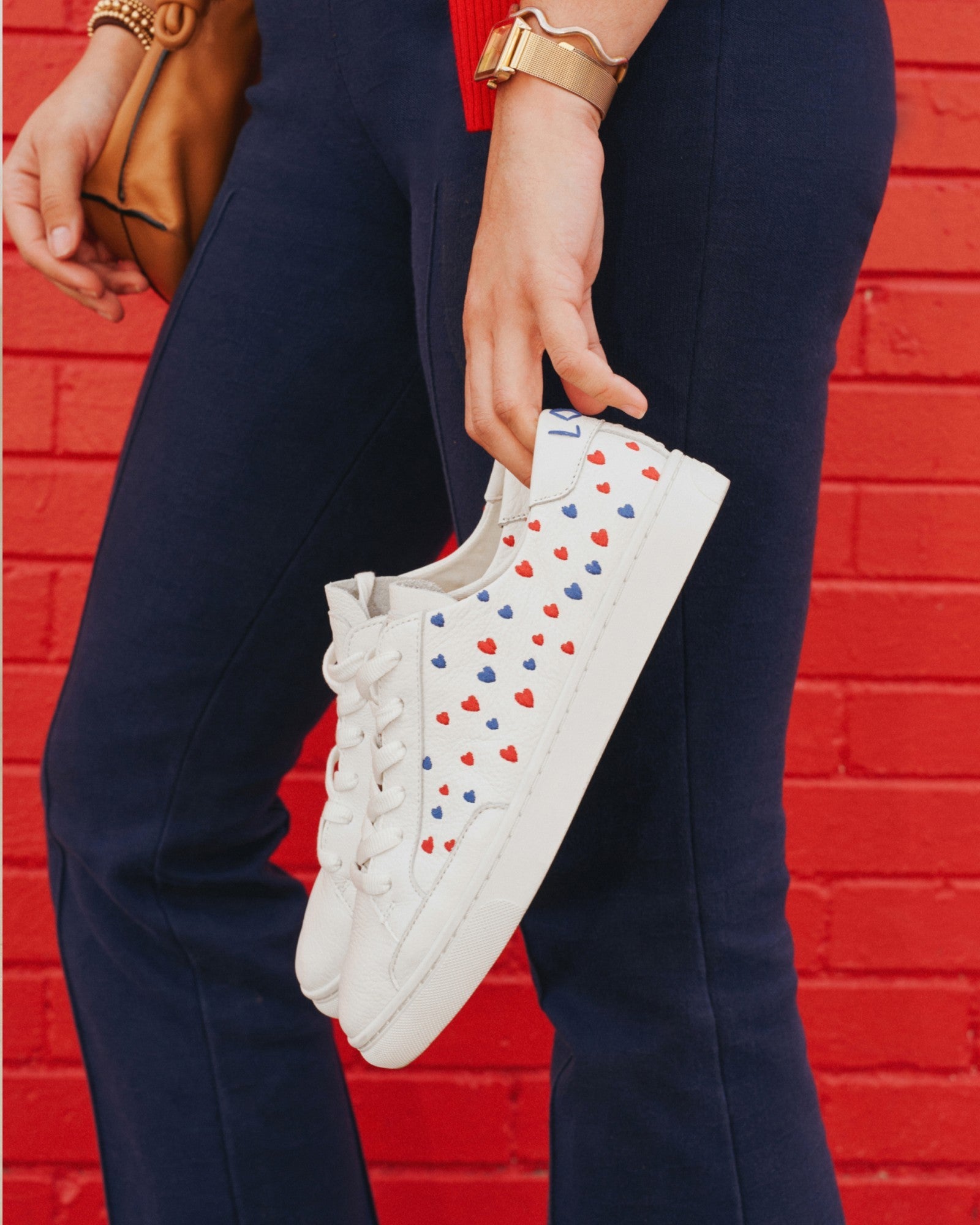 WomensSneakersThe IbizaEmbroideryOasis White  Hearts