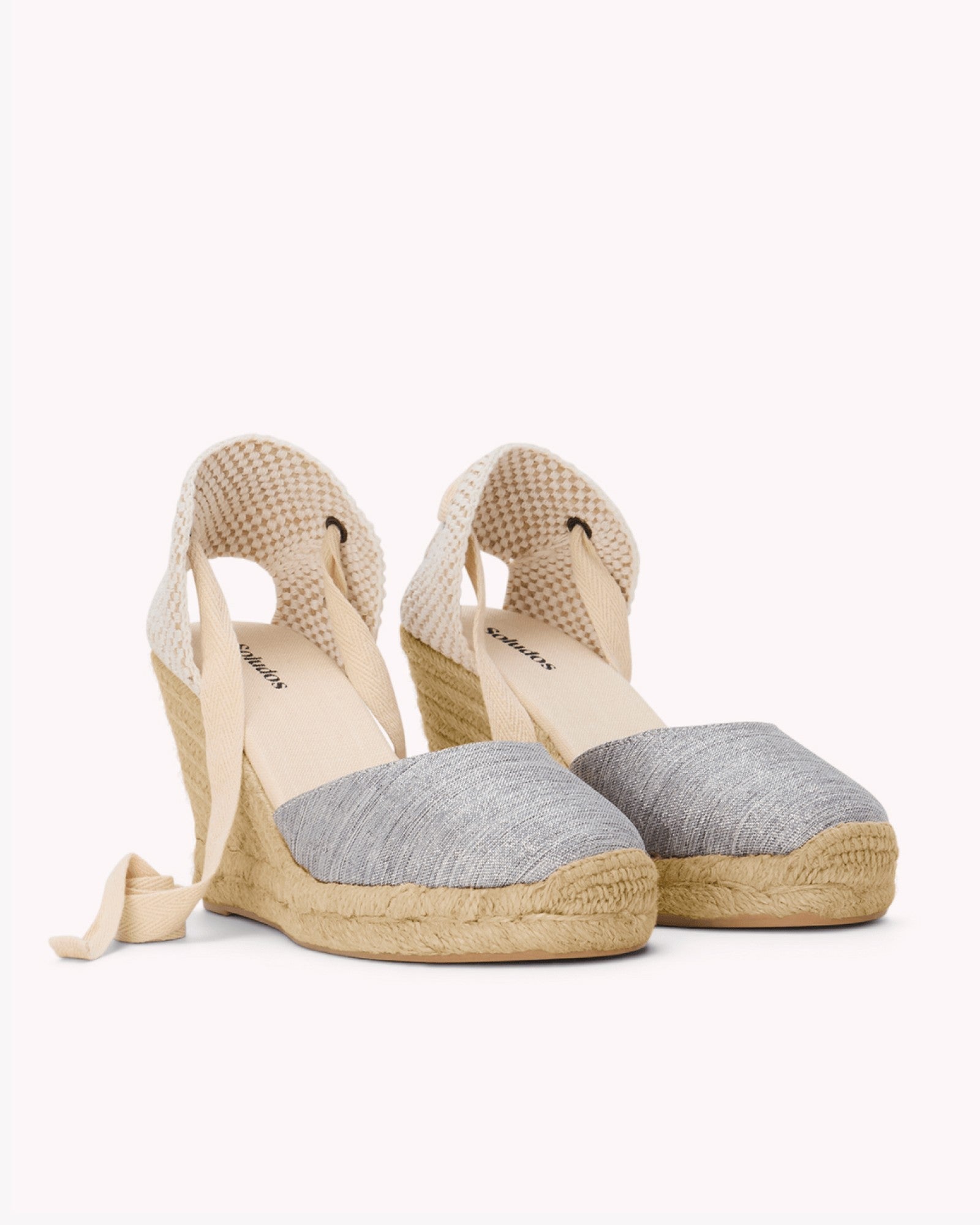 WomensEspadrillesThe Marseille WedgeMetallicsSilver