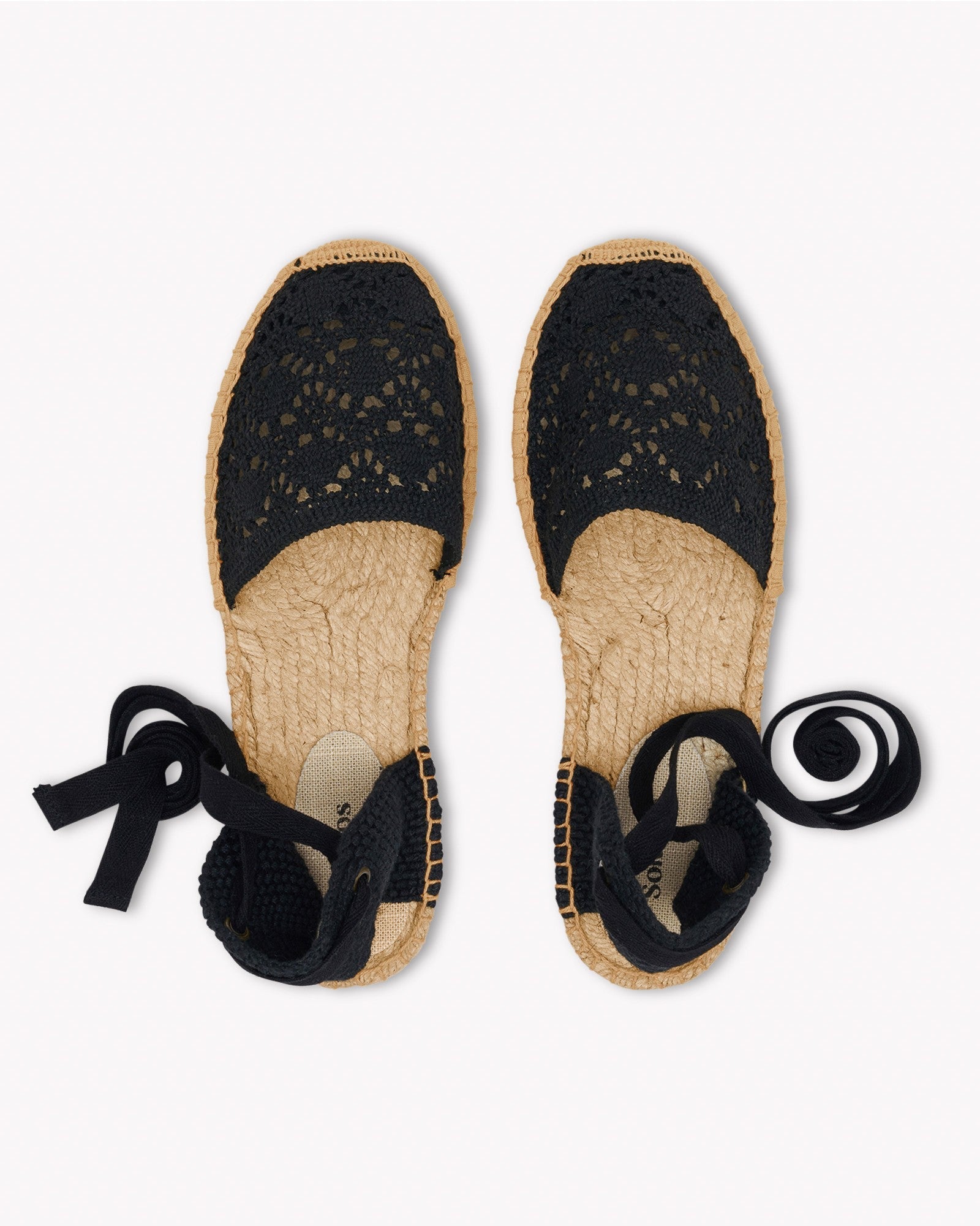 WomensEspadrillesThe Lauren Lace UpCrochetNoche Black