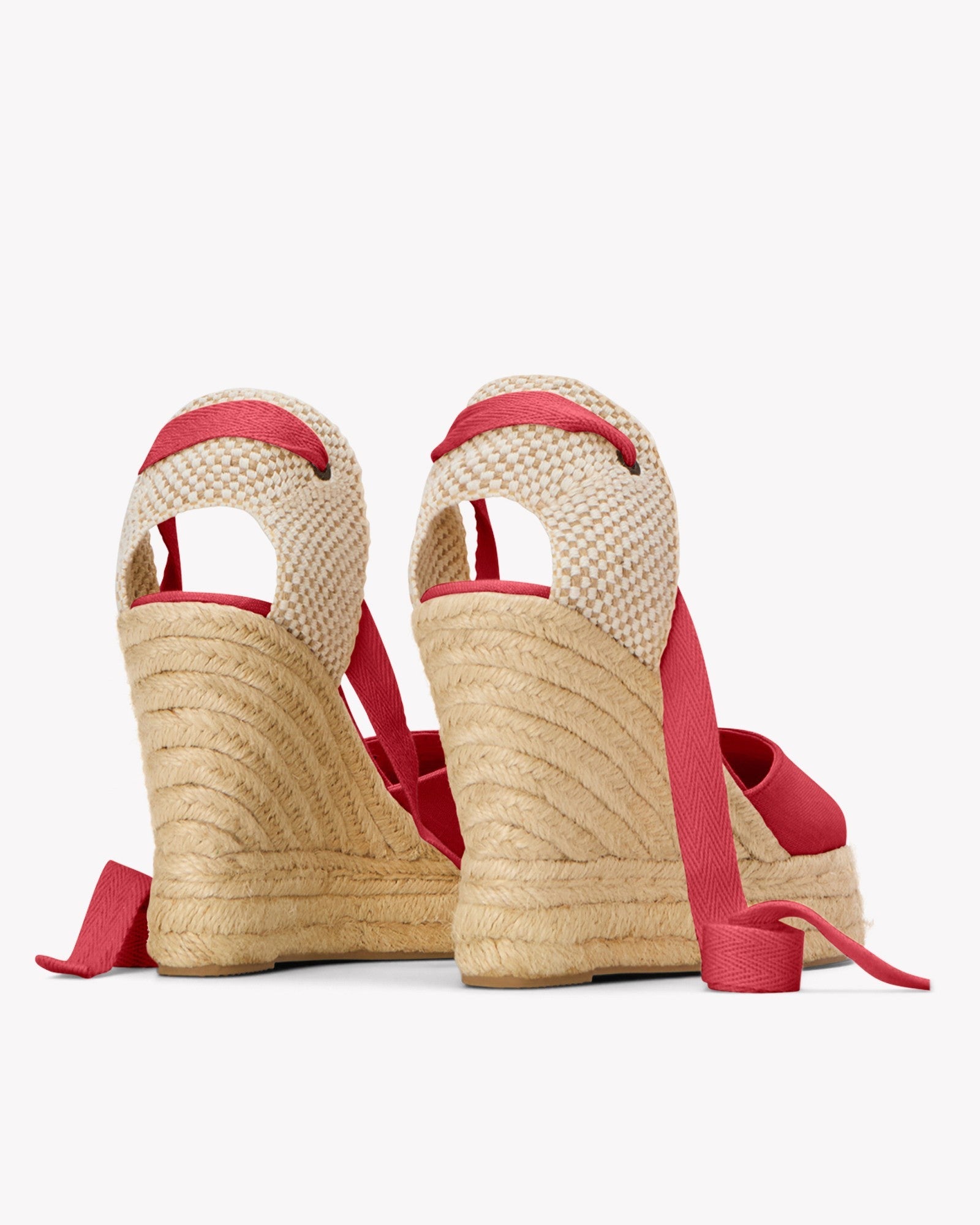 WomensEspadrillesThe Platform WedgeLinen ColorsReef Red