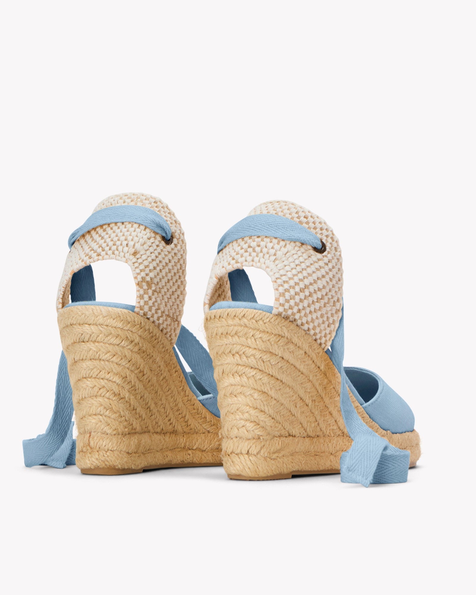 WomensEspadrillesThe Marseille WedgeLinen ColorsDolphin Blue