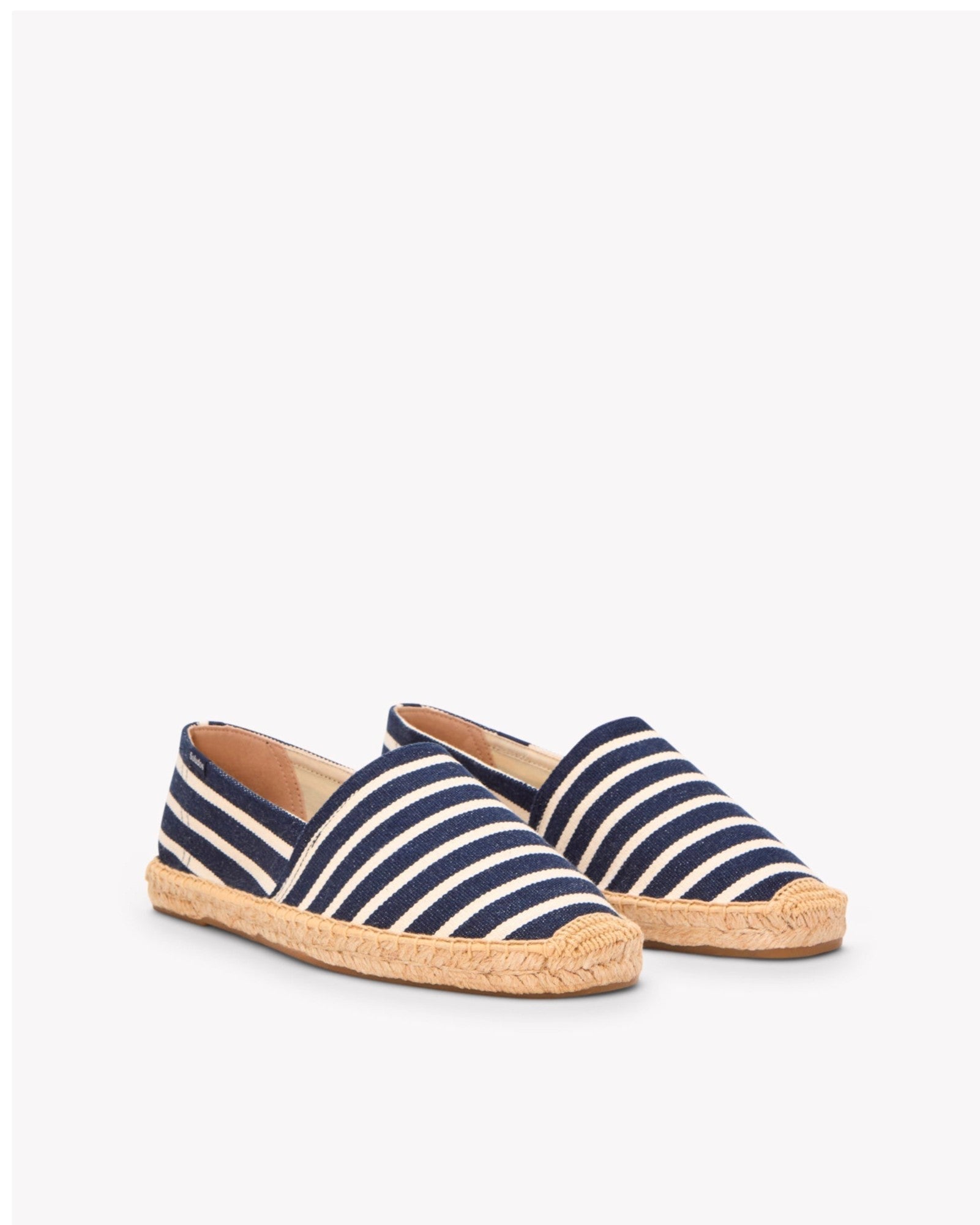 MensEspadrillesThe OriginalWoven StripesClassic  Dark Navy  Ivory