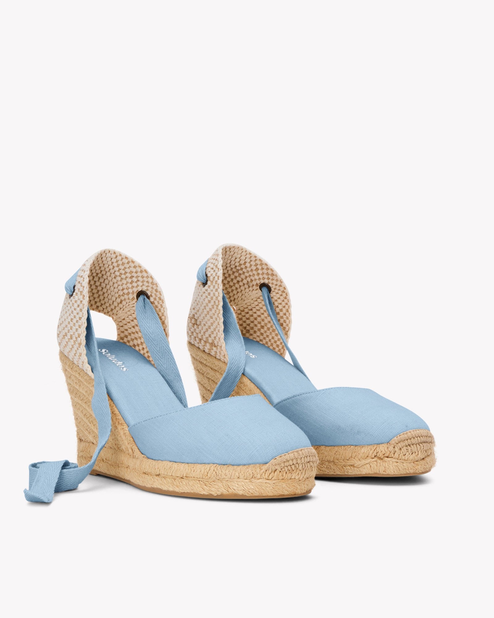 WomensEspadrillesThe Marseille WedgeLinen ColorsDolphin Blue