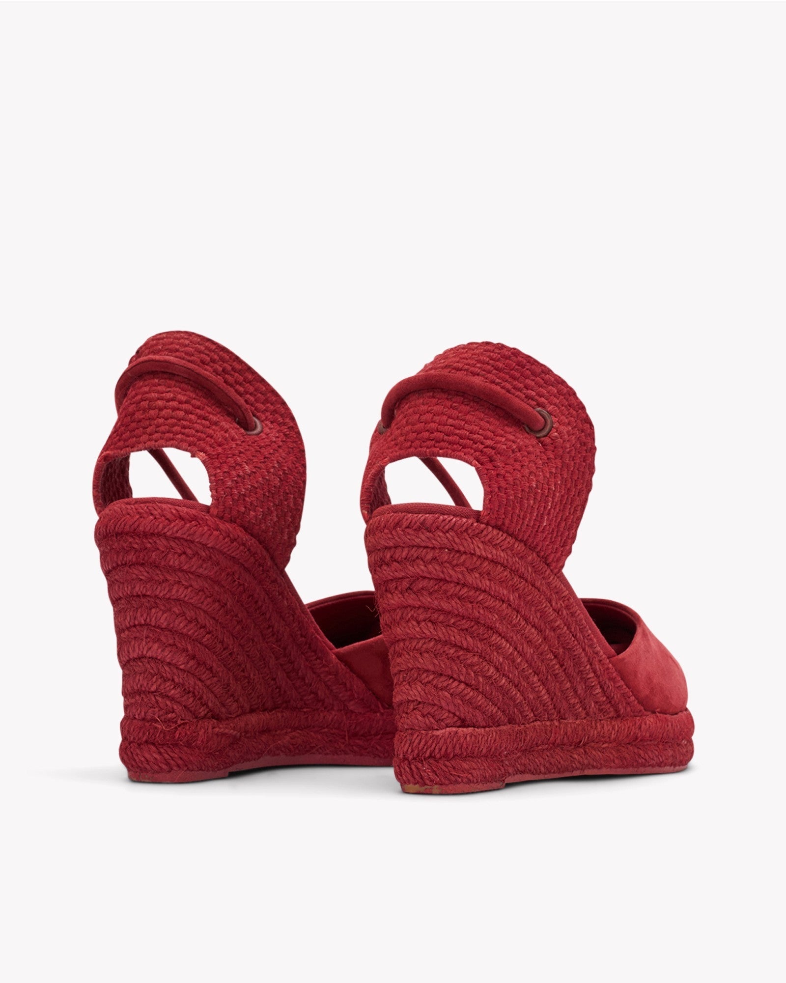 WomensEspadrillesThe Marseille WedgeLeather ColorsArcilla Red  Tonal