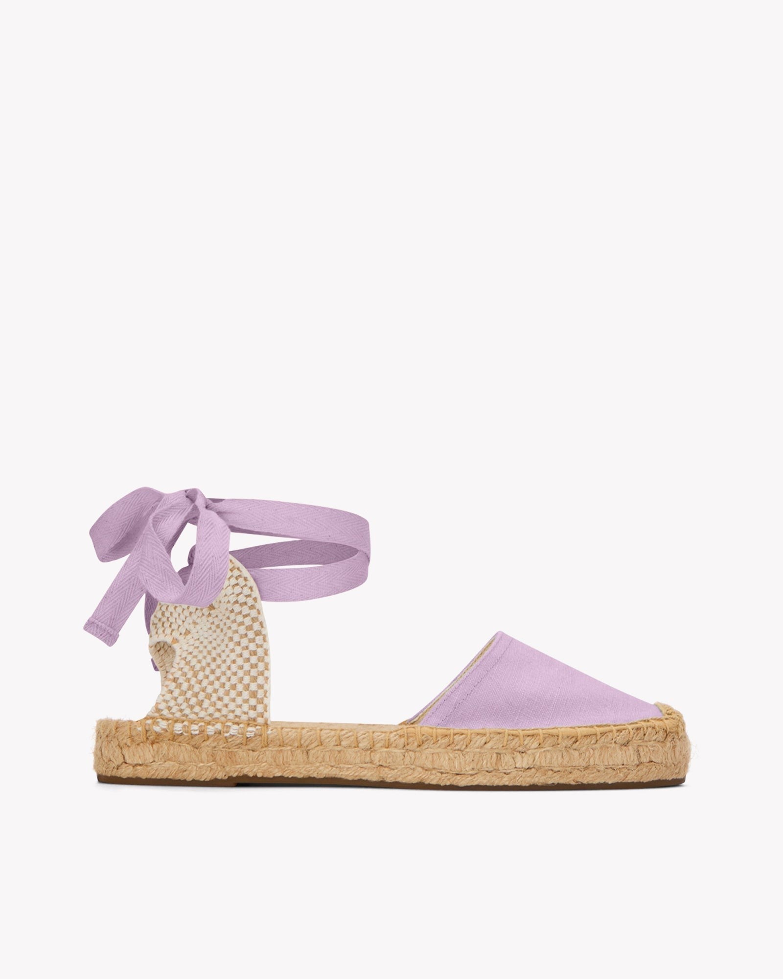 WomensEspadrillesThe Lauren Lace UpLinen ColorsLavender Purple