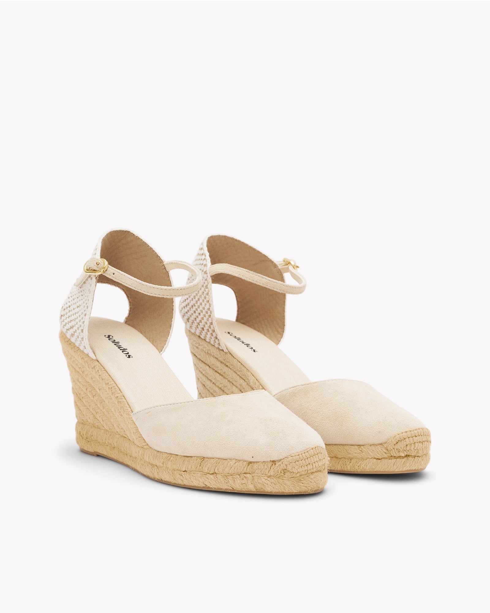 WomensEspadrillesThe Marseille WedgeLeather BuckleLa Concha Ivory