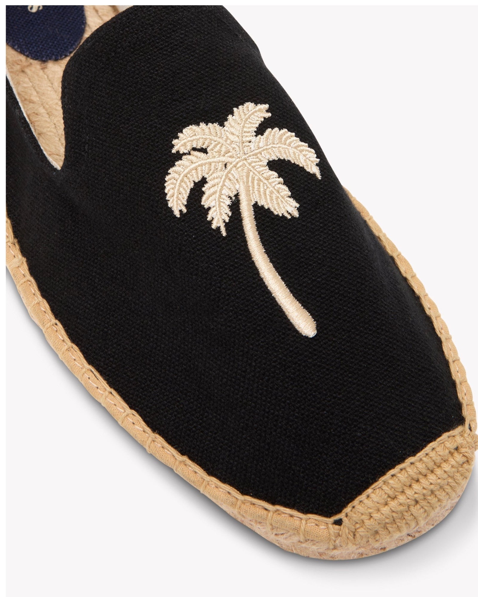 MensEspadrillesThe SmokingEmbroideryNoche Black  Palm Tree