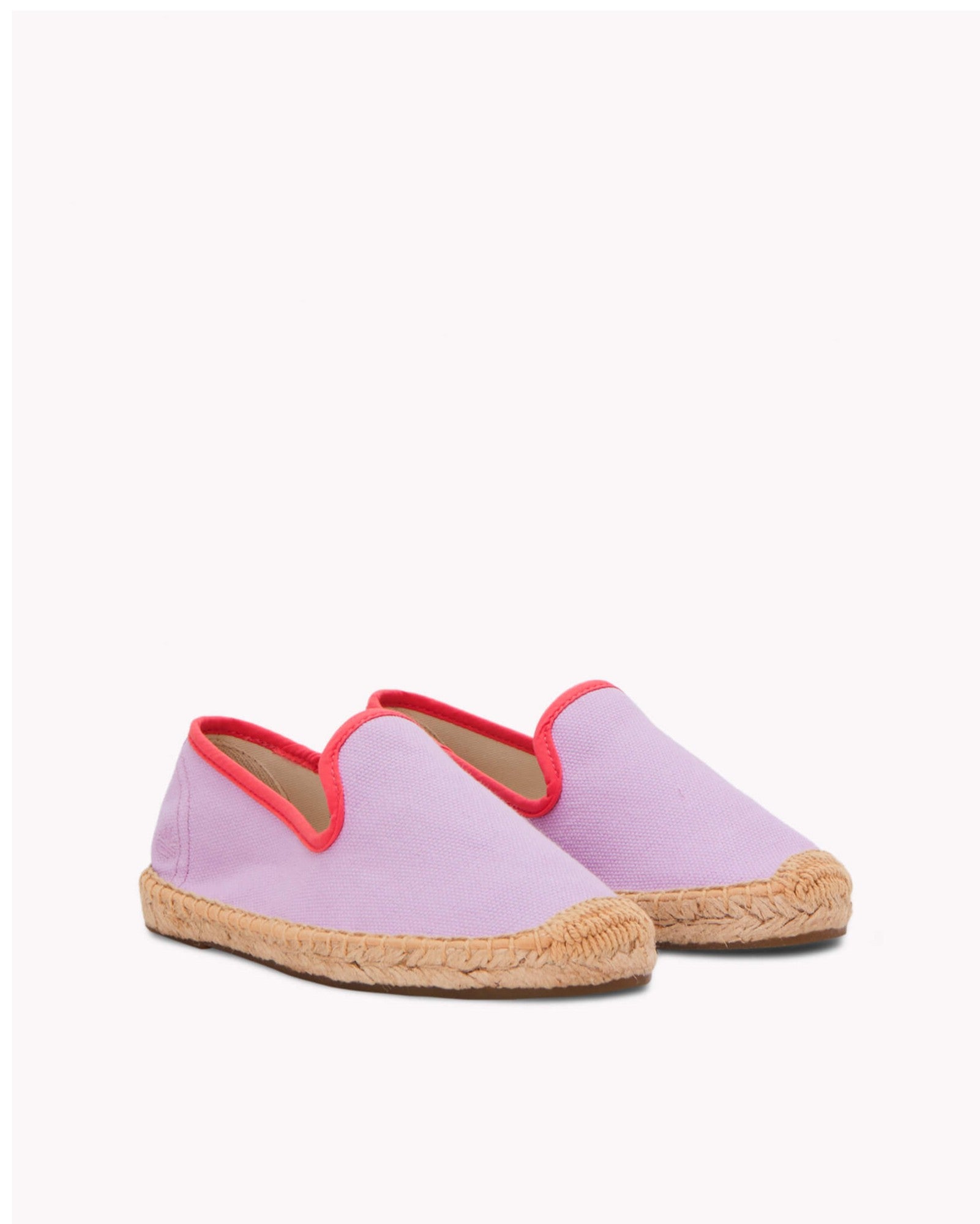 The Smoking Slipper  Contrast Piping  Lavender  Red  Kids