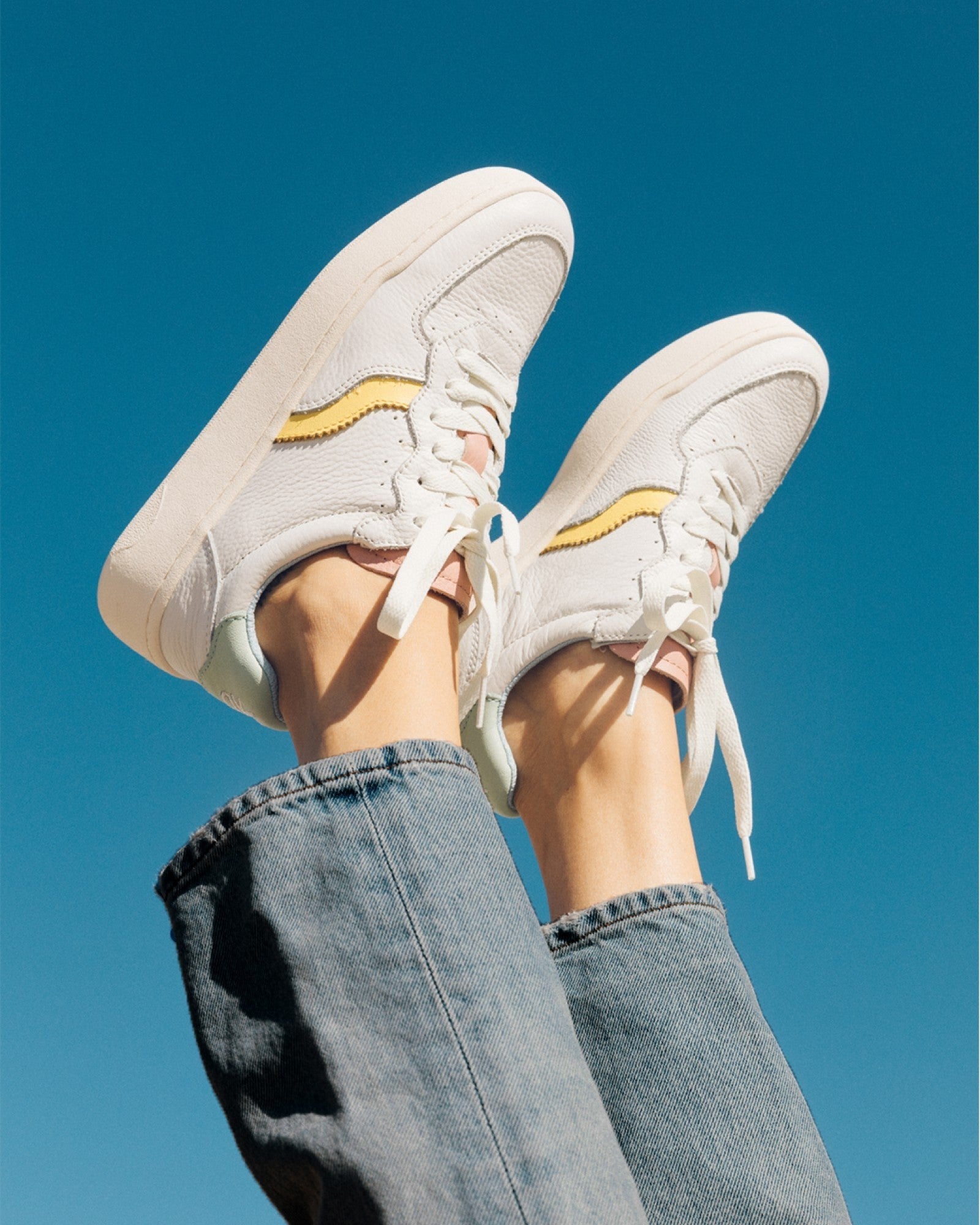 WomensSneakersThe RomaLeather ColorsWhite  Pastels