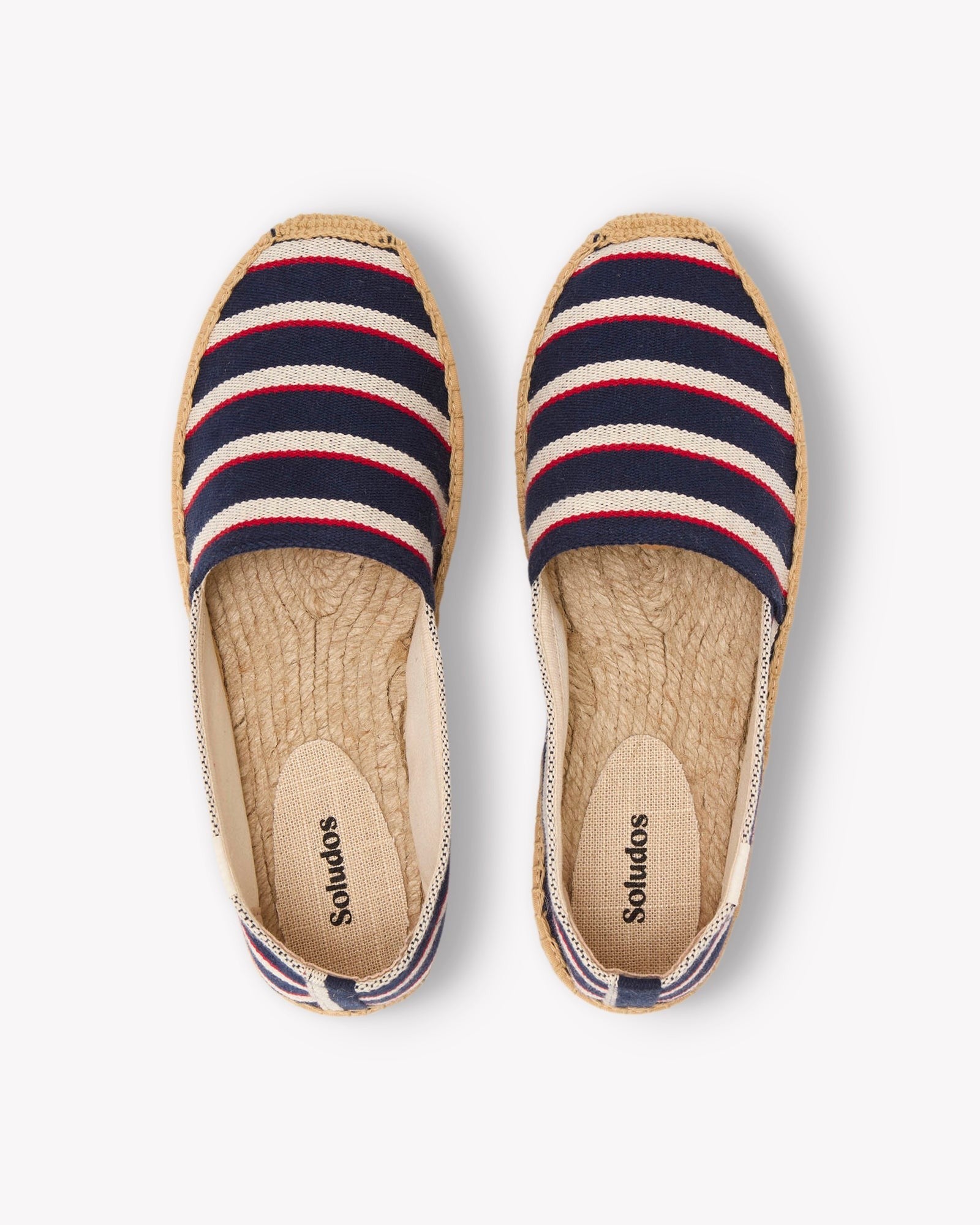WomensEspadrillesThe OriginalWoven StripesClassic  Navy  Ivory  Red