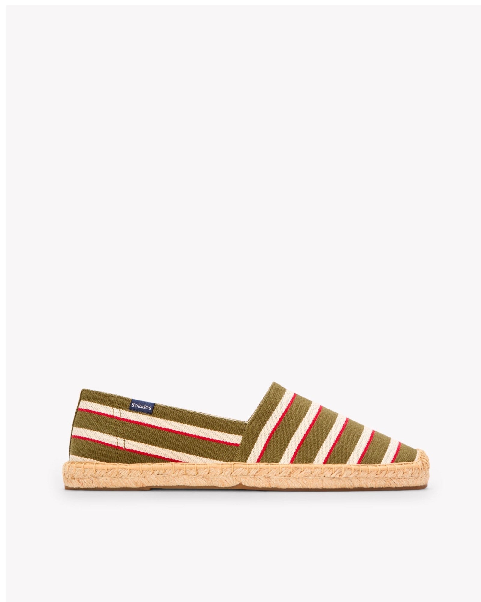 MensEspadrillesThe OriginalWoven StripesClassic  Olive  Ivory  Red