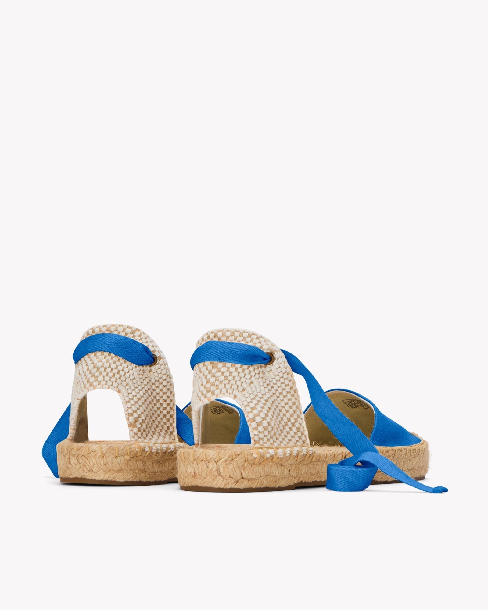 WomensEspadrillesThe Lauren Lace UpLinen ColorsFrench Blue