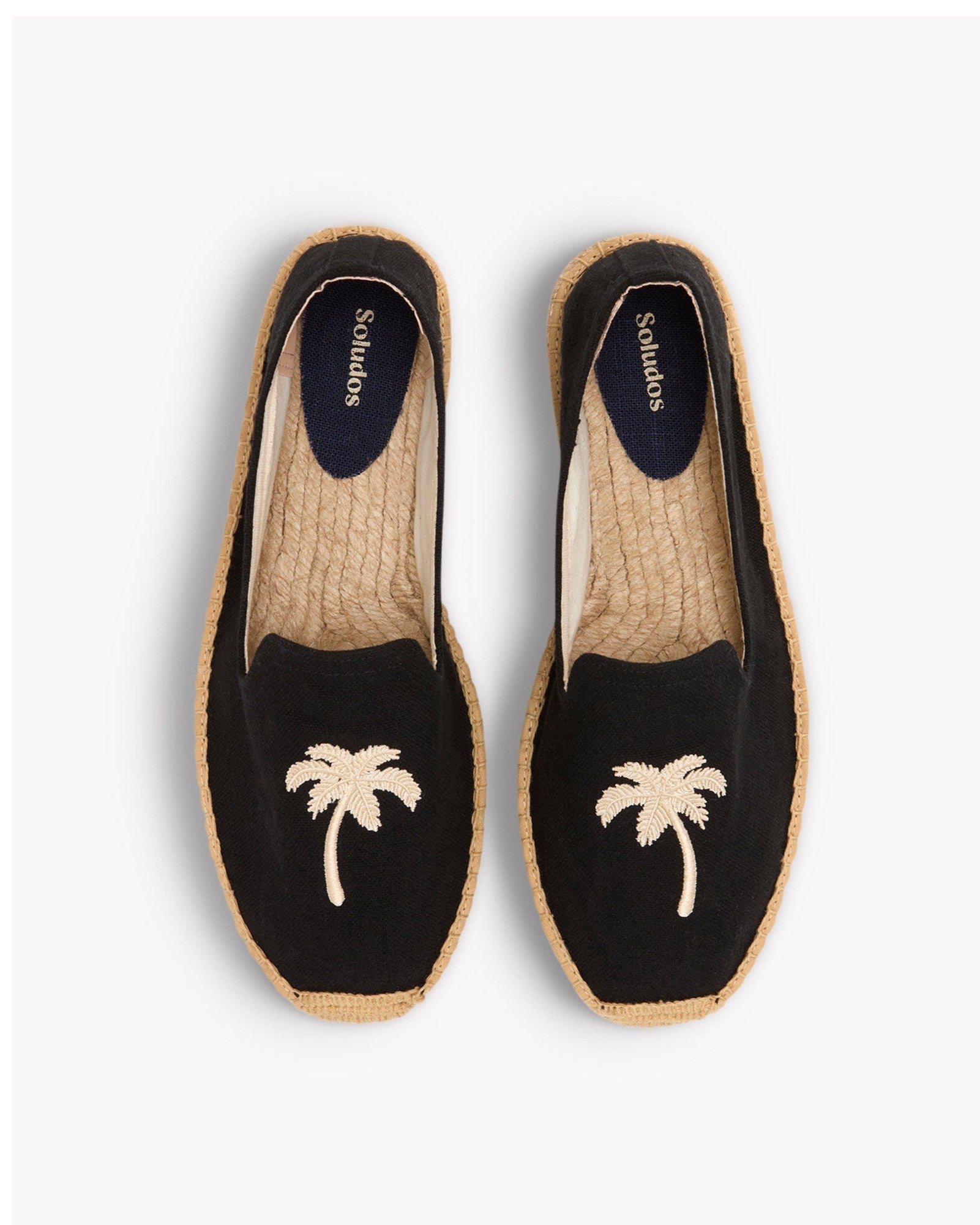 MensEspadrillesThe SmokingEmbroideryNoche Black  Palm Tree