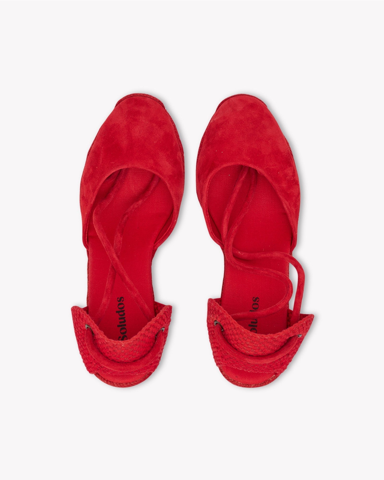 WomensEspadrillesThe Marseille WedgeLeather ColorsFlamenco Red  Tonal