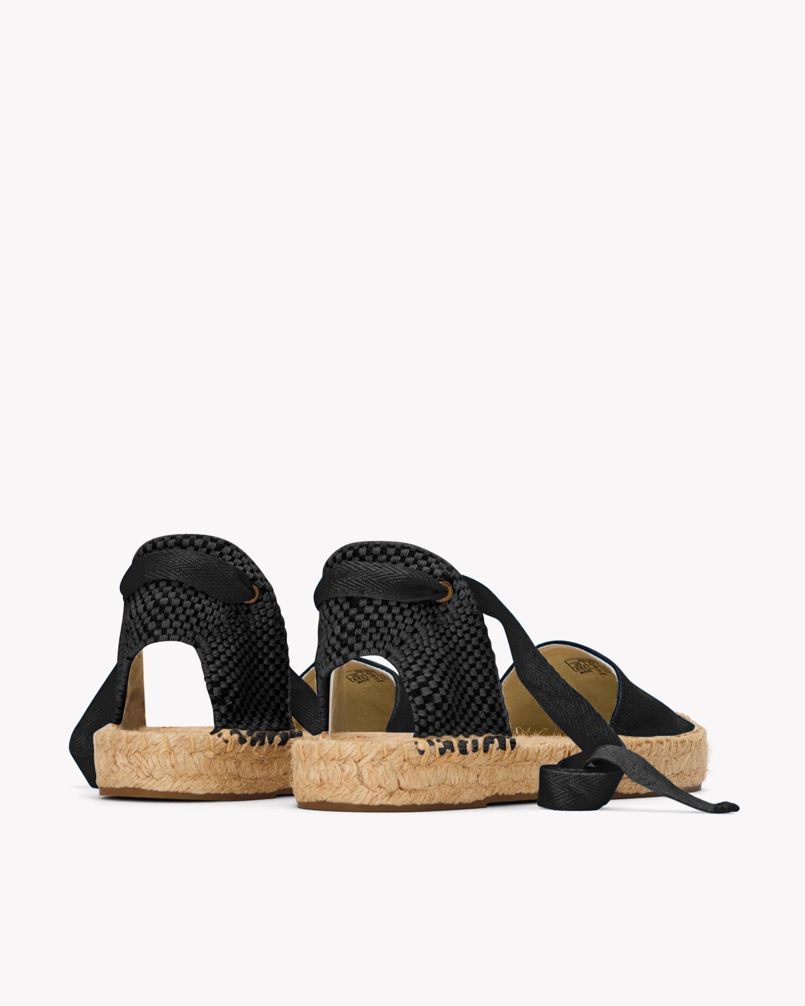 WomensEspadrillesThe Lauren Lace UpLinen ColorsNoche Black