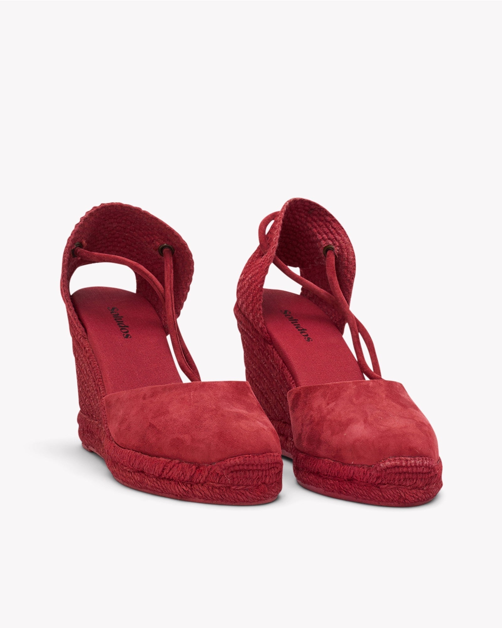 WomensEspadrillesThe Marseille WedgeLeather ColorsArcilla Red  Tonal