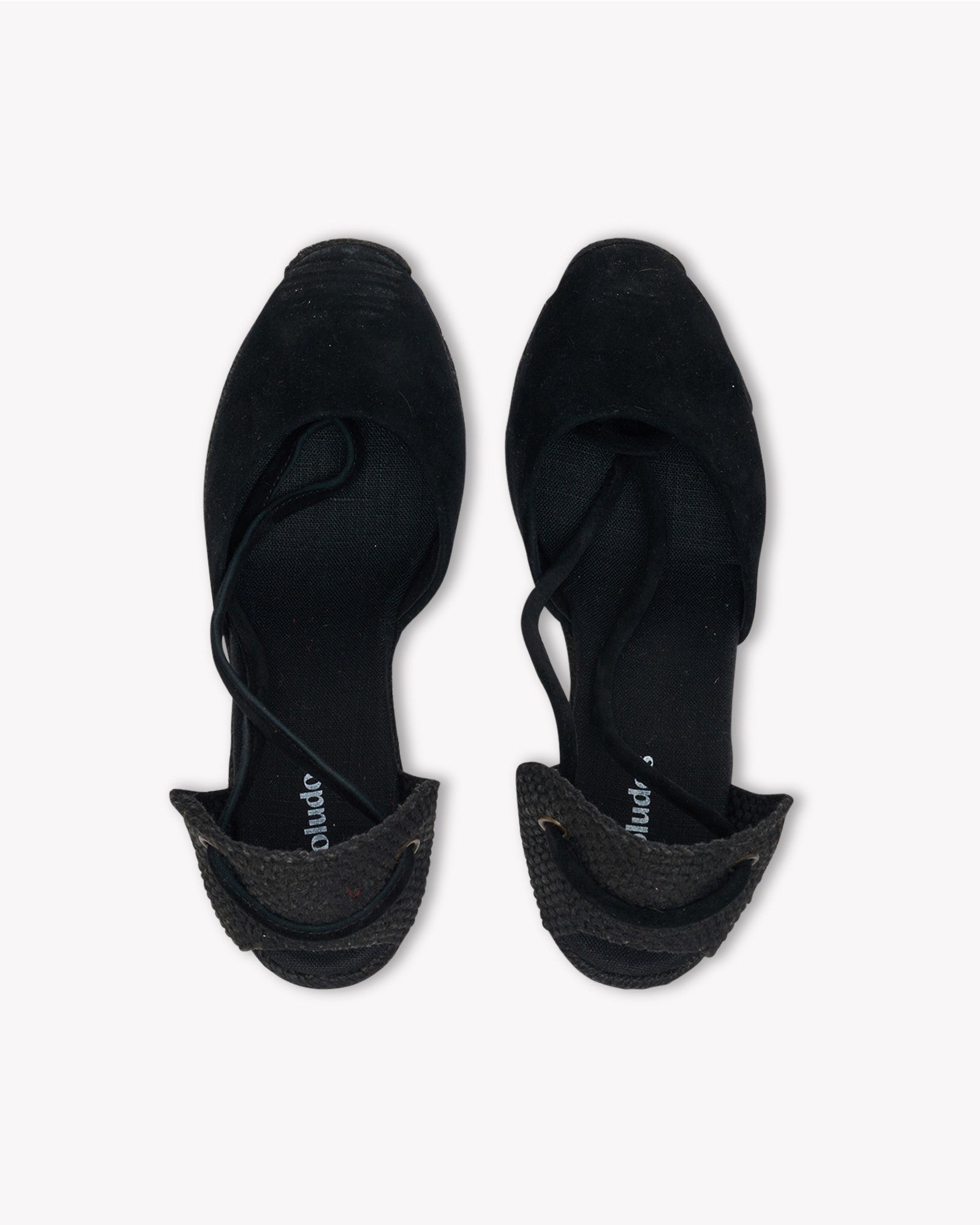 WomensEspadrillesThe Marseille WedgeLeather ColorsNoche Black  Tonal