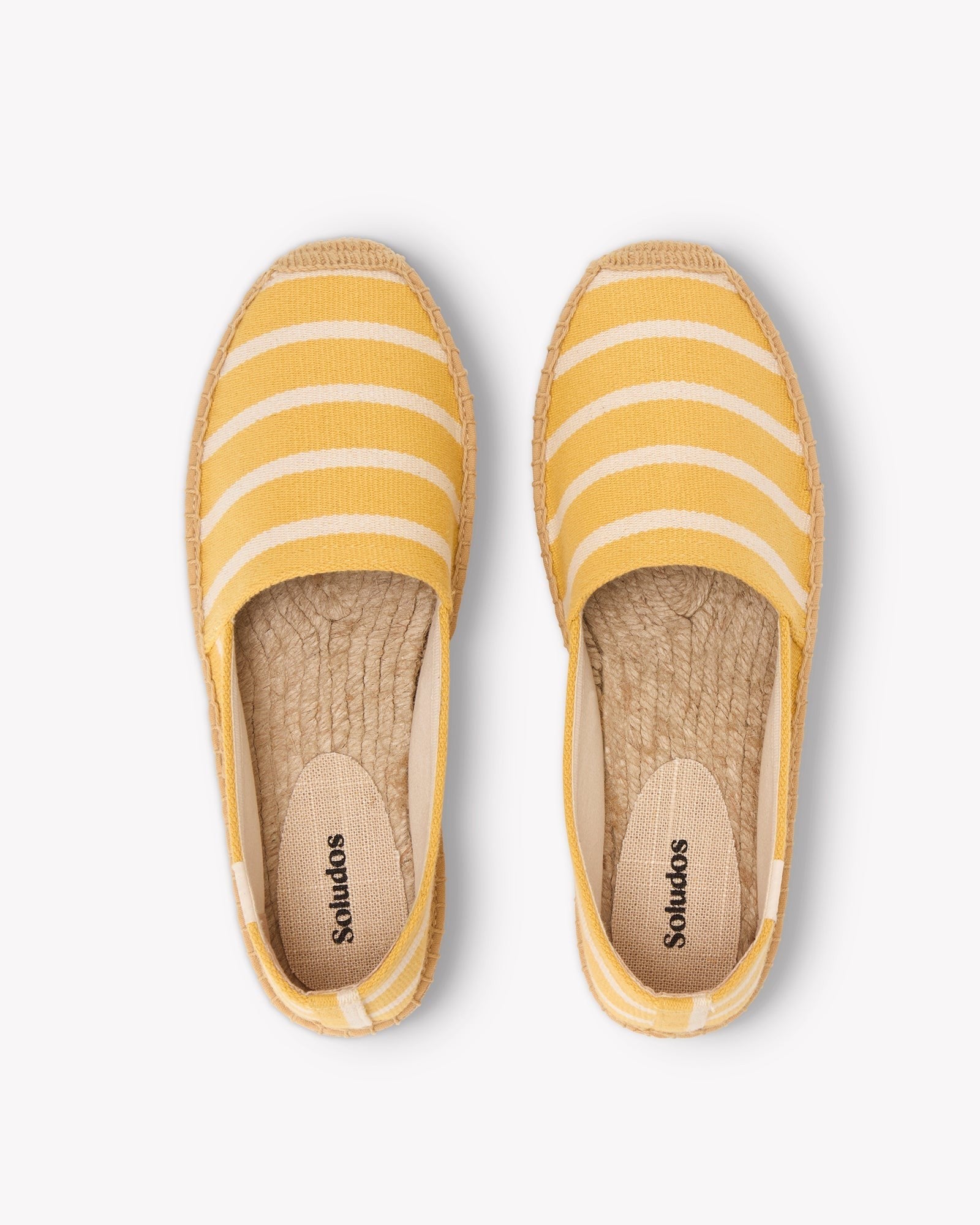 WomensEspadrillesThe OriginalWoven StripesClassic  Yellow  Ivory