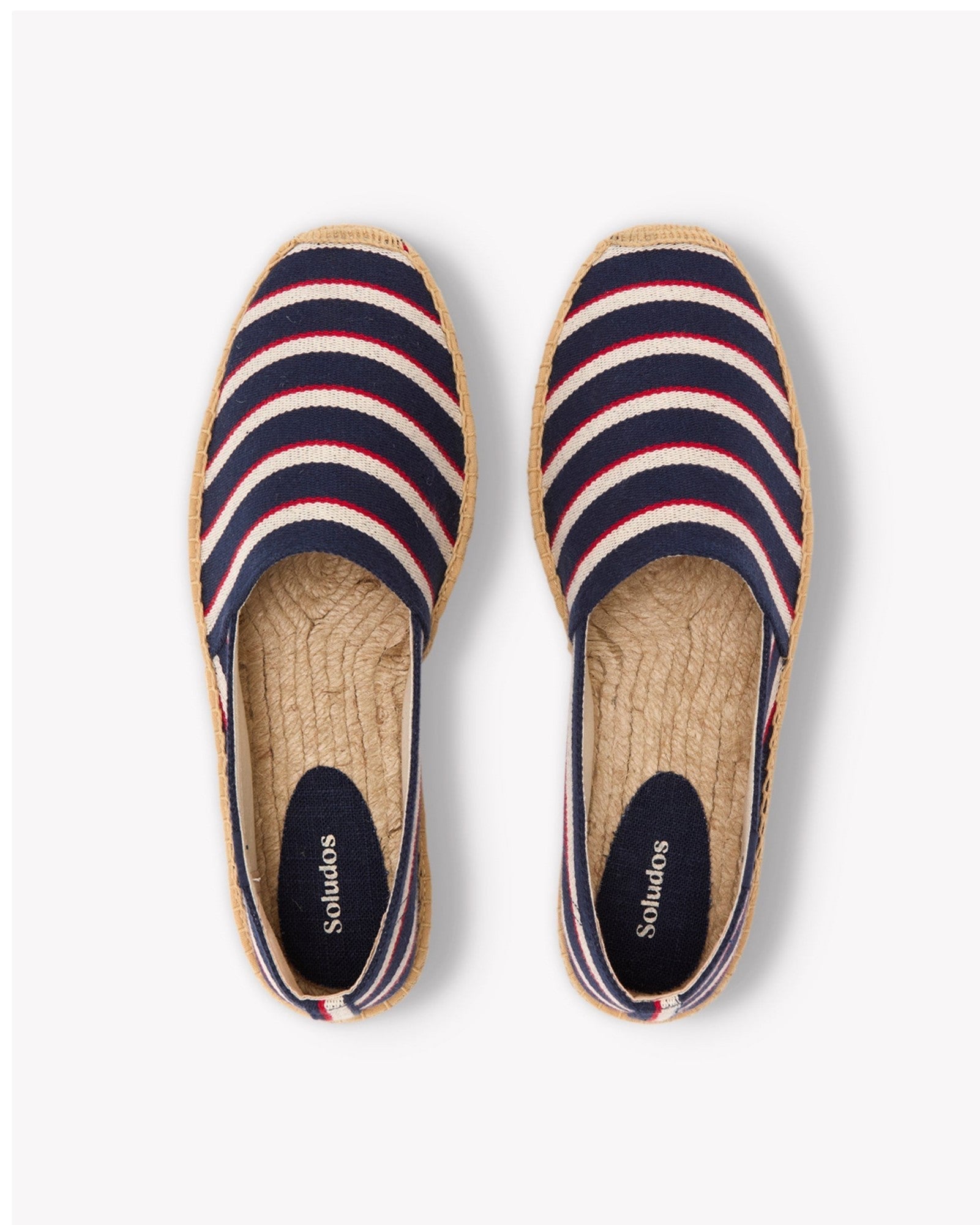 MensEspadrillesThe OriginalWoven StripesClassic  Navy  Ivory  Red