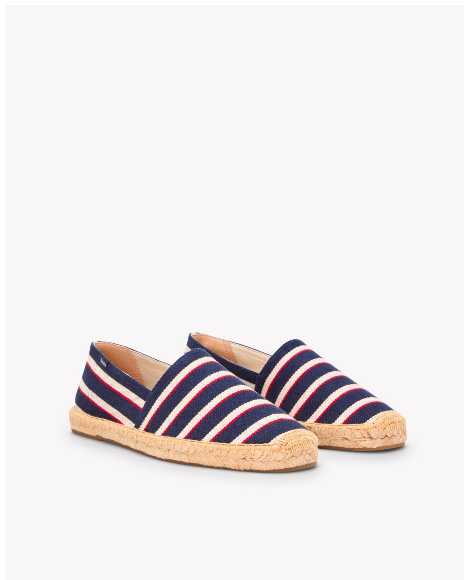 MensEspadrillesThe OriginalWoven StripesClassic  Navy  Ivory  Red