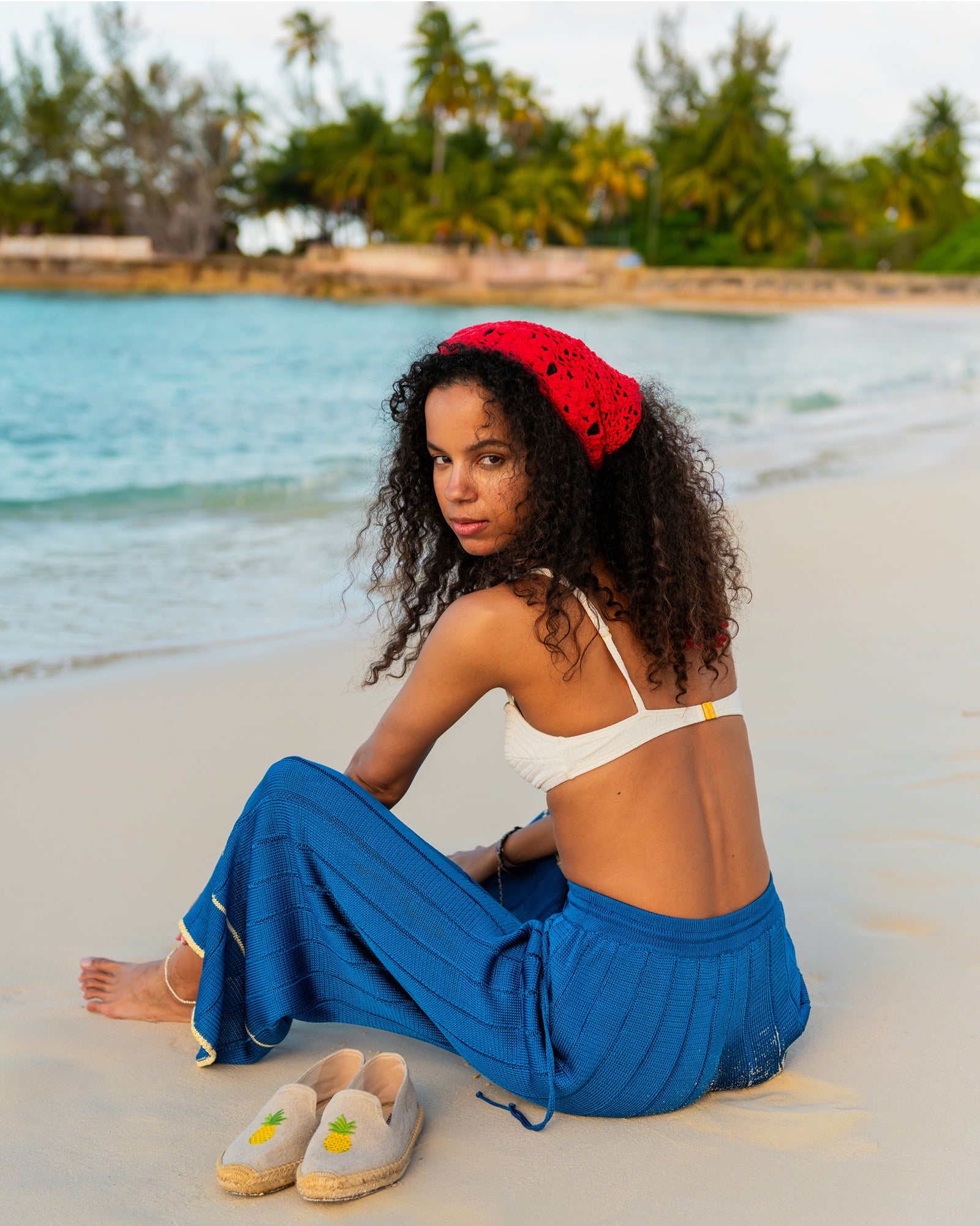 WomensEspadrillesThe SmokingEmbroideryNatural Undyed  Pineapple