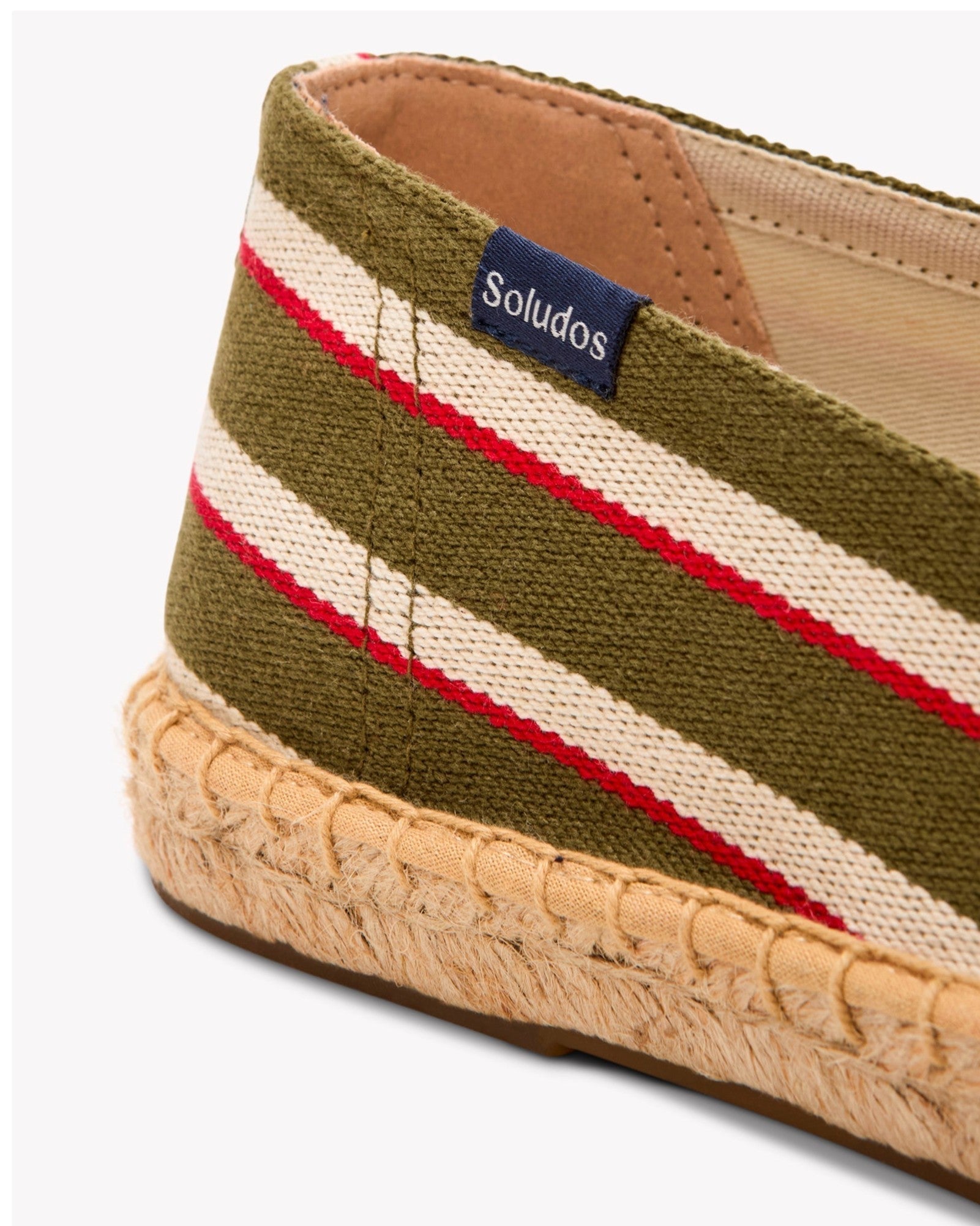 MensEspadrillesThe OriginalWoven StripesClassic  Olive  Ivory  Red