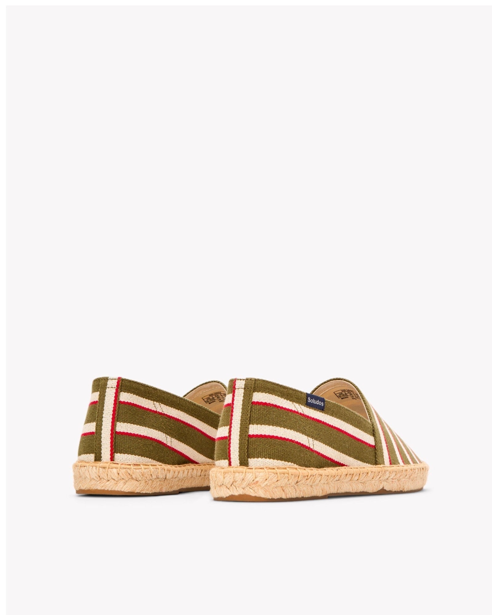 MensEspadrillesThe OriginalWoven StripesClassic  Olive  Ivory  Red