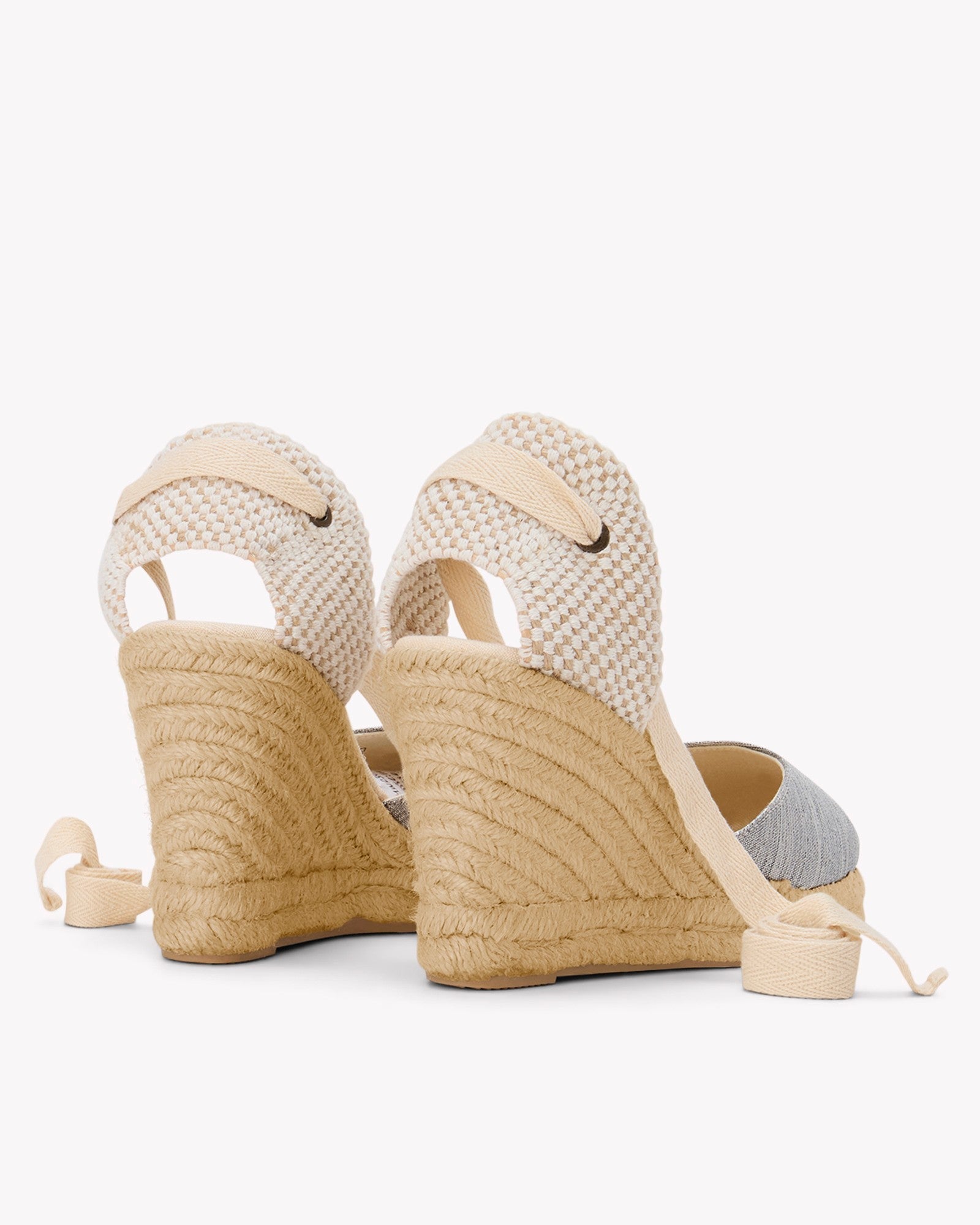 WomensEspadrillesThe Marseille WedgeMetallicsSilver